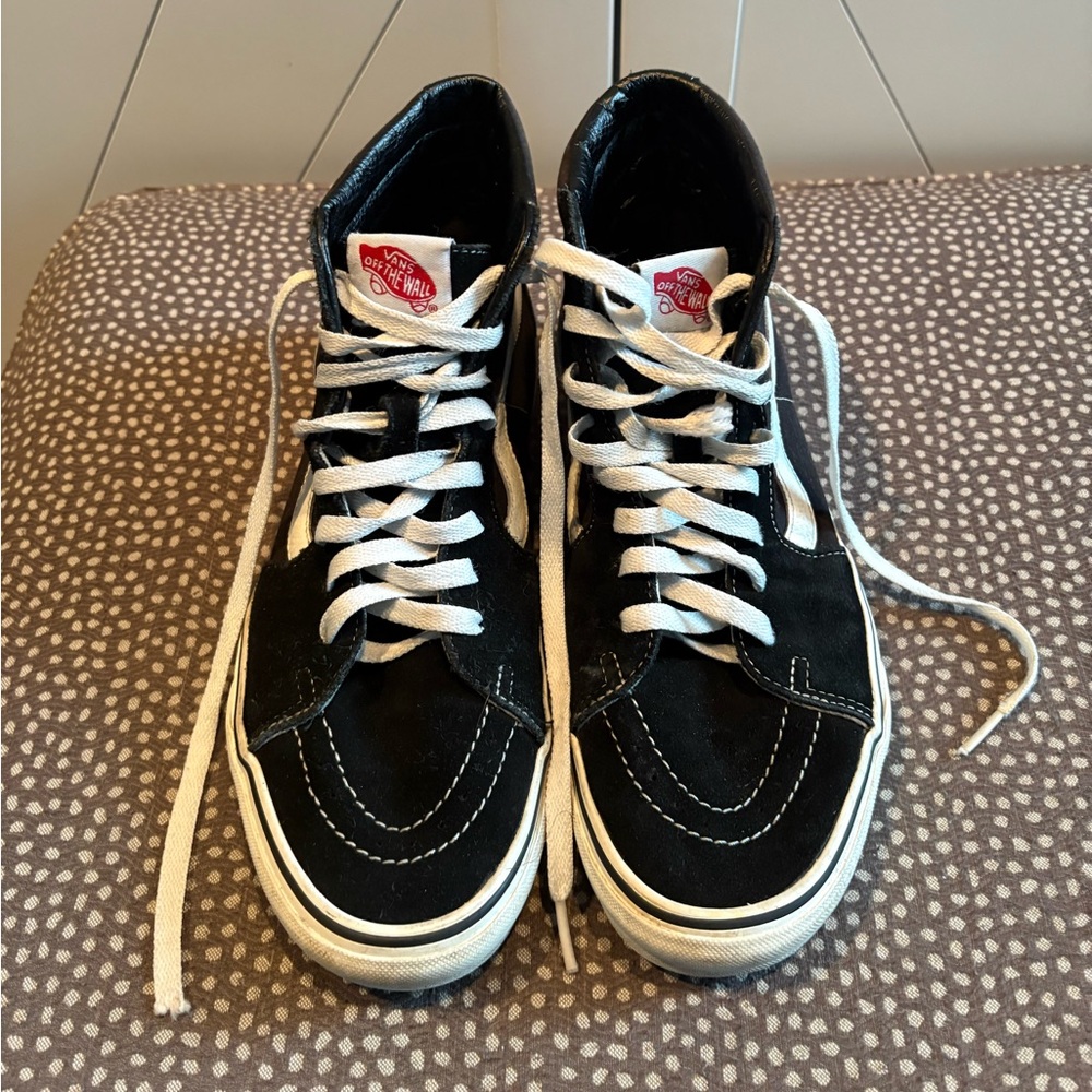 Vans Black and White High-Top Sneakers